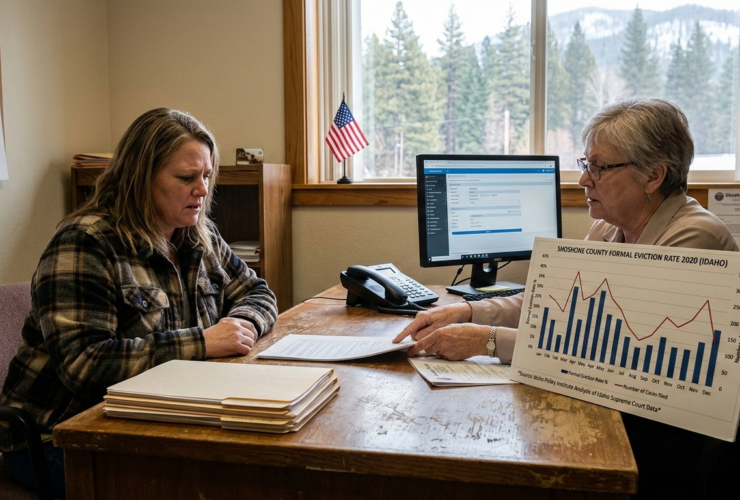Shoshone county formal eviction rate 2020 idaho