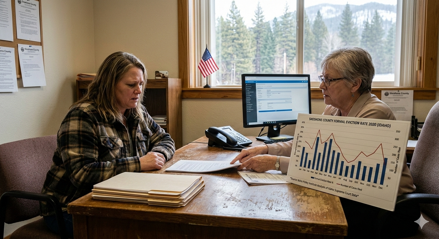 Shoshone county formal eviction rate 2020 idaho
