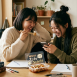 Asian step sisters take study break - uwu tofu
