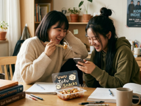 Asian step sisters take study break - uwu tofu