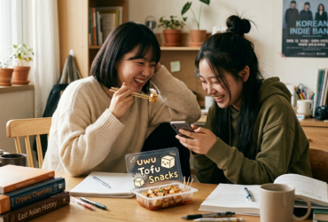 Asian step sisters take study break - uwu tofu